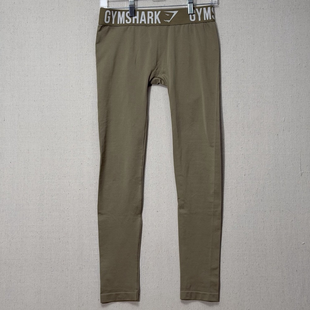 Gymshark Leggings Womens Small Beige Mid Rise Full Length Active Fitness